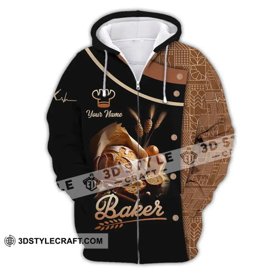 Unisex Shirt, Custom Name Baker Shirt, Bakery Shop Uniform, Bakery Chef Hoodie, Baking Lovers Gift style option 3