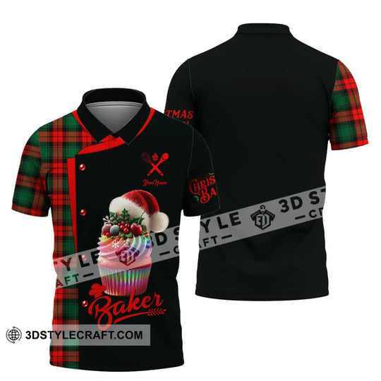 Unisex Shirt, Custom Name Baker Shirt, Baker Merry Christmas Gift style option 4