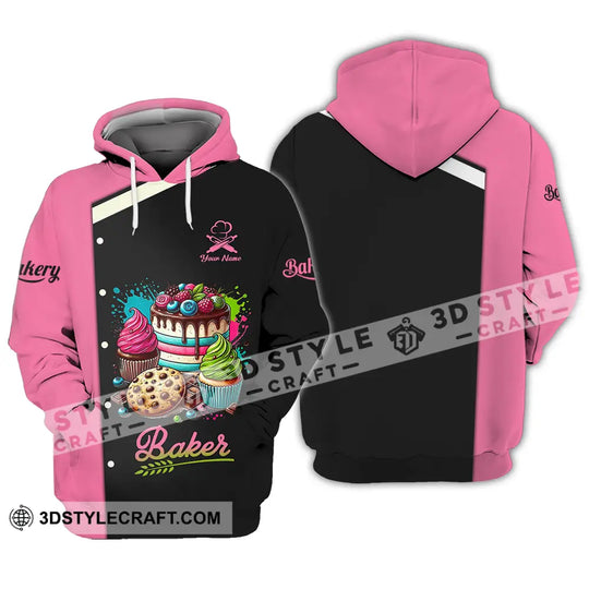 Unisex Shirt - Custom Name Baker Shirt, Sweet Cake style option 3