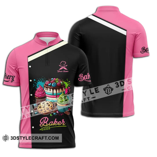 Unisex Shirt - Custom Name Baker Shirt, Sweet Cake style option 2
