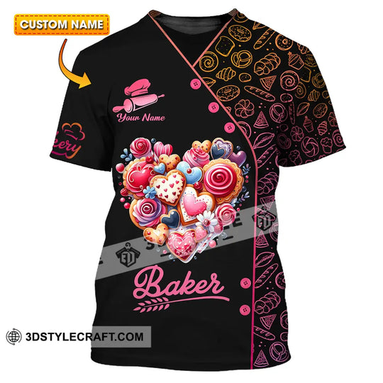 Unisex Shirt - Custom Name Shirt Baker Sweet Heart style option 1