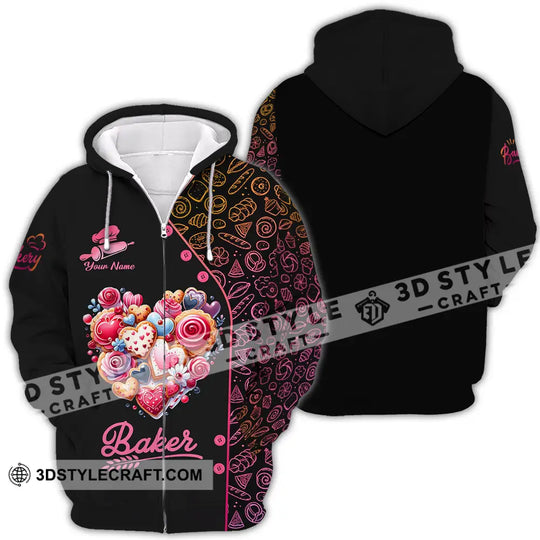 Unisex Shirt - Custom Name Shirt Baker Sweet Heart style option 4