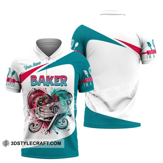 Unisex Shirt, Custom Name Baker Shirt, T-Shirt for Bakery Shop, Bakery Uniform, Gift for Baking Lover style option 4