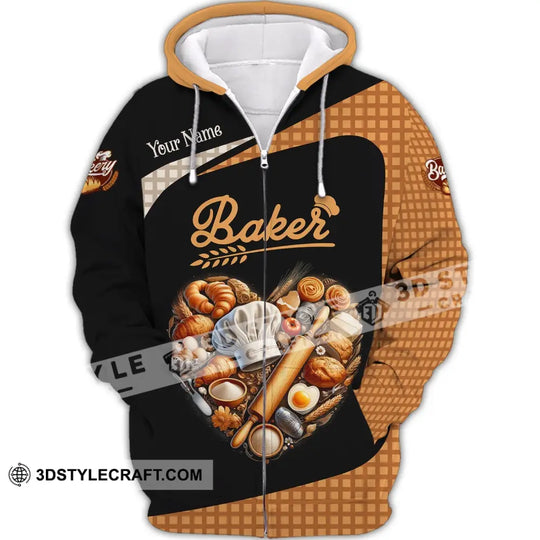 Unisex Shirt, Custom Name Bakery Shirt, Bakery Apparel, Bakery Shop T-Shirt, Bakery Chef Polo Long Sleeve style option 3