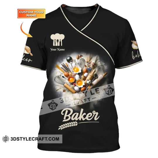 Unisex Shirt, Custom Name Bakery Shirt, Baker Shirt, Bakery Chef Apparel, Baking Lovers Gift style option 1