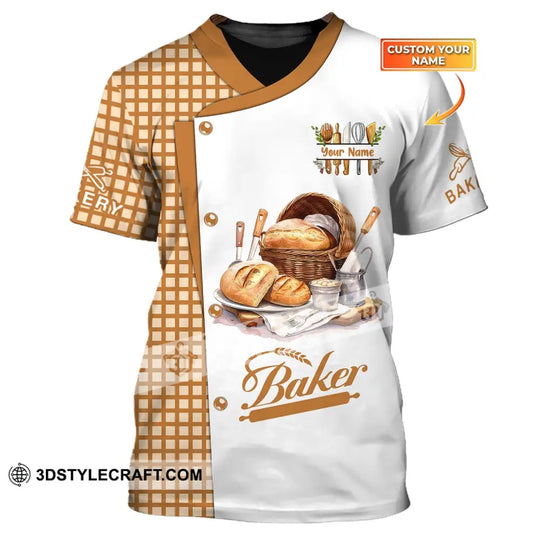 Unisex Shirt, Custom Name Bakery Chef Shirt, Bakery Shirt, Baking Lovers Gift style option 1