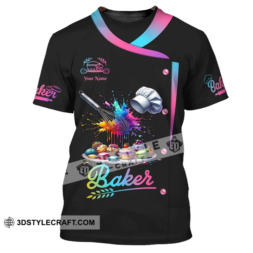 Unisex Shirt Custom Name Bakery Chef Shop T-Shirt Bakers Gift / S