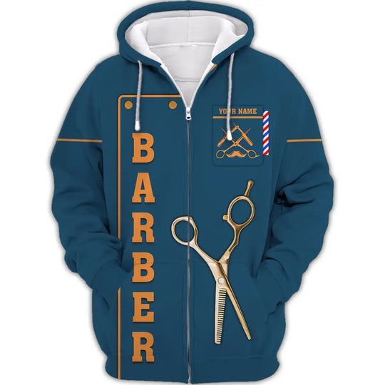 Unisex Shirt, Custom Name Barber Shirt, Shirt For Hairstylists style option 2
