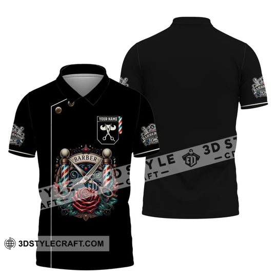 Unisex Shirt, Custom Name Barber Shirt, Gift for Hairdresser, Hairstylist Apparel style option 4