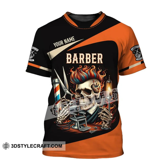 Unisex Shirt, Custom Name Barber Shirt, Barber Polo Long Sleeve, Barber Shop Uniform style option 2