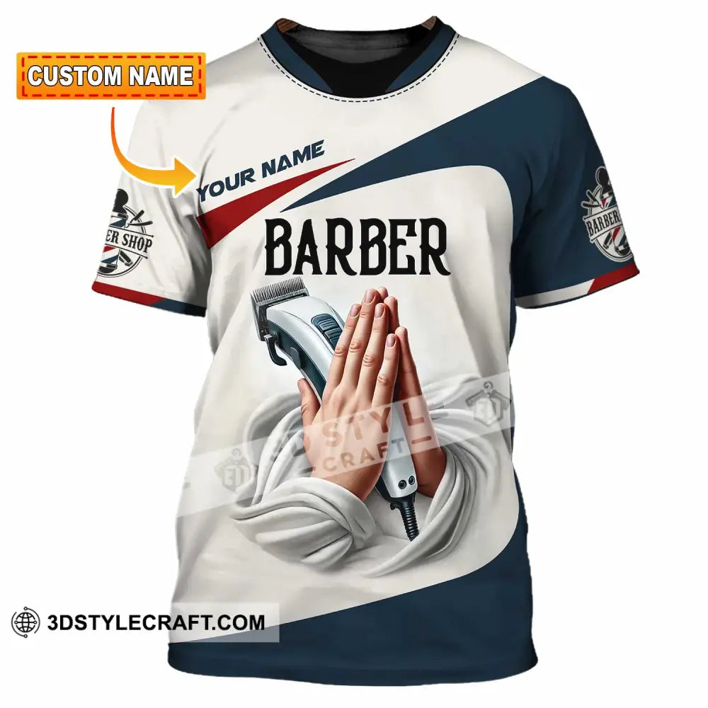 Unisex Shirt Custom Name Barber Shop T-Shirt T-Shirt
