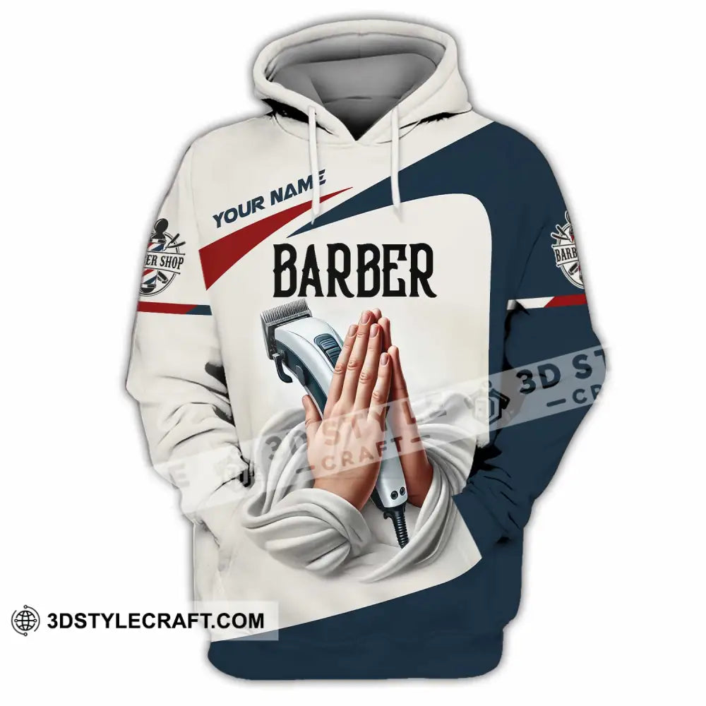 Unisex Shirt Custom Name Barber Shop T-Shirt Hoodie / S T-Shirt