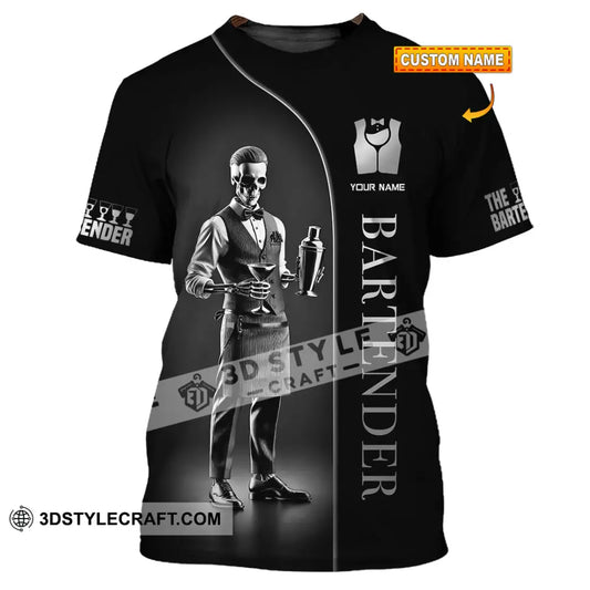 Unisex Shirt Custom Name Bartender Gift For T-Shirt