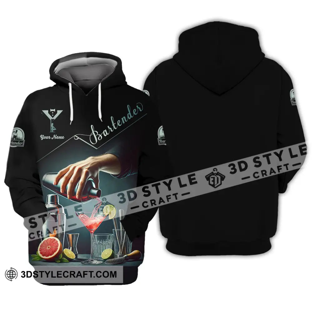 Unisex Shirt Custom Name Bartender Gift Hoodie / S T-Shirt