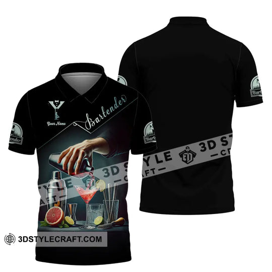 Unisex Shirt, Custom Name Bartender Shirt, Bartender Gift style option 3