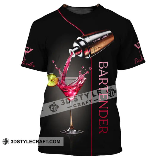 Unisex Shirt, Custom Name Bartender Shirt, Bartender Gift style option 2