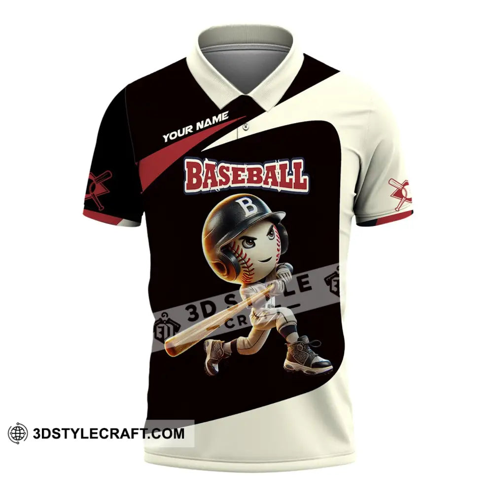 Unisex Shirt - Custom Name Baseball Polo / S T-Shirt