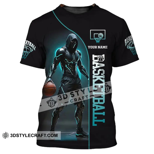 Unisex Shirt, Custom Name Basketball Shirt, Basketball Polo Long Sleeve, Basketball Love T-Shirt style option 2