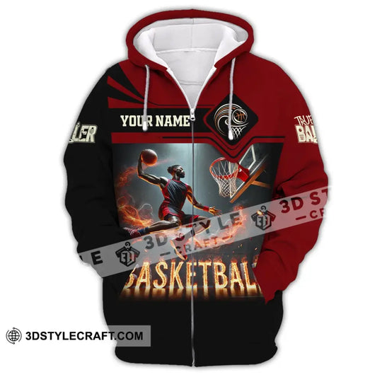 Unisex Shirt, Custom Name Basketball Shirt, Basketball Polo Long Sleeve, Basketball Love T-Shirt style option 3