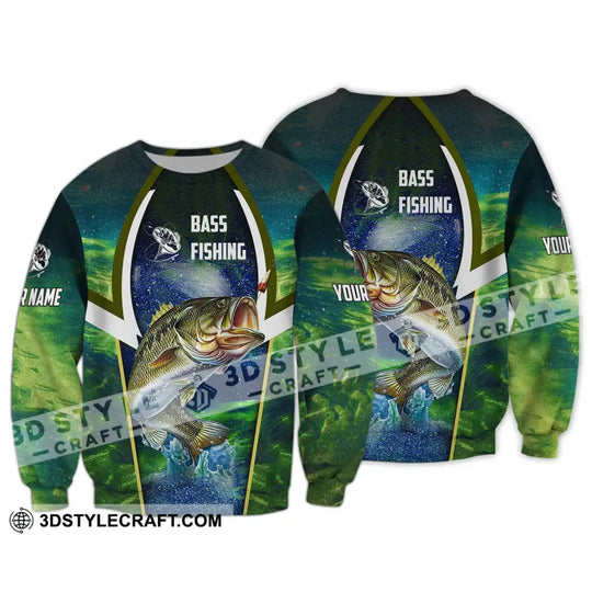 Unisex Shirt - Custom Name Bass Fishing Shirt style option 4