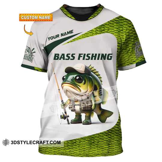 Unisex Shirt, Custom Name Bass Fishing Shirt, Fishing Lover Shirt, Bass Fishing Hoodie style option 1