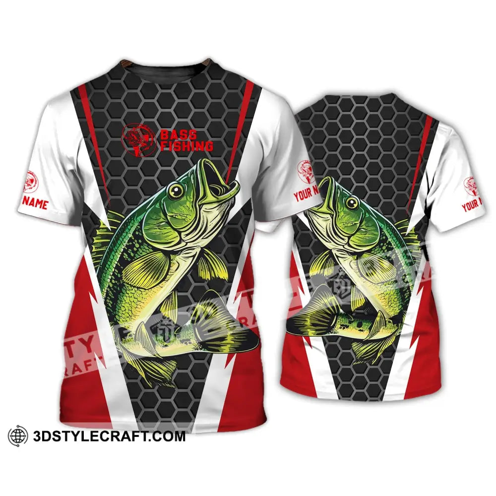 Unisex Shirt - Custom Name Bass Fishing T-Shirt / S T-Shirt