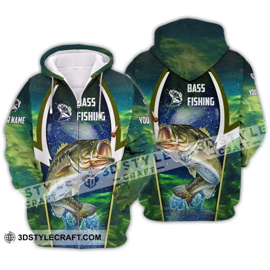 Unisex Shirt - Custom Name Bass Fishing Shirt style option 2