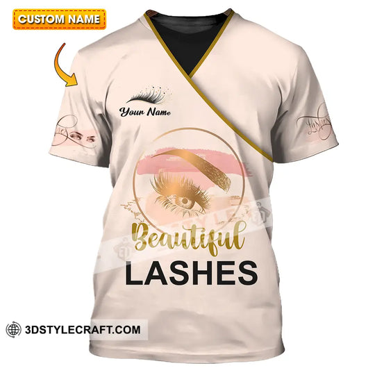 Unisex Shirt - Custom Name Shirt Beautiful Lashes style option 1