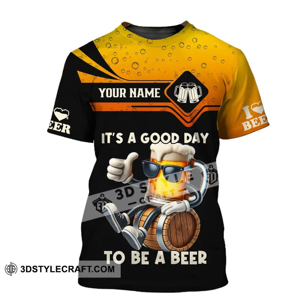 Unisex Shirt Custom Name Beer Gift For Lover T-Shirt / S T-Shirt