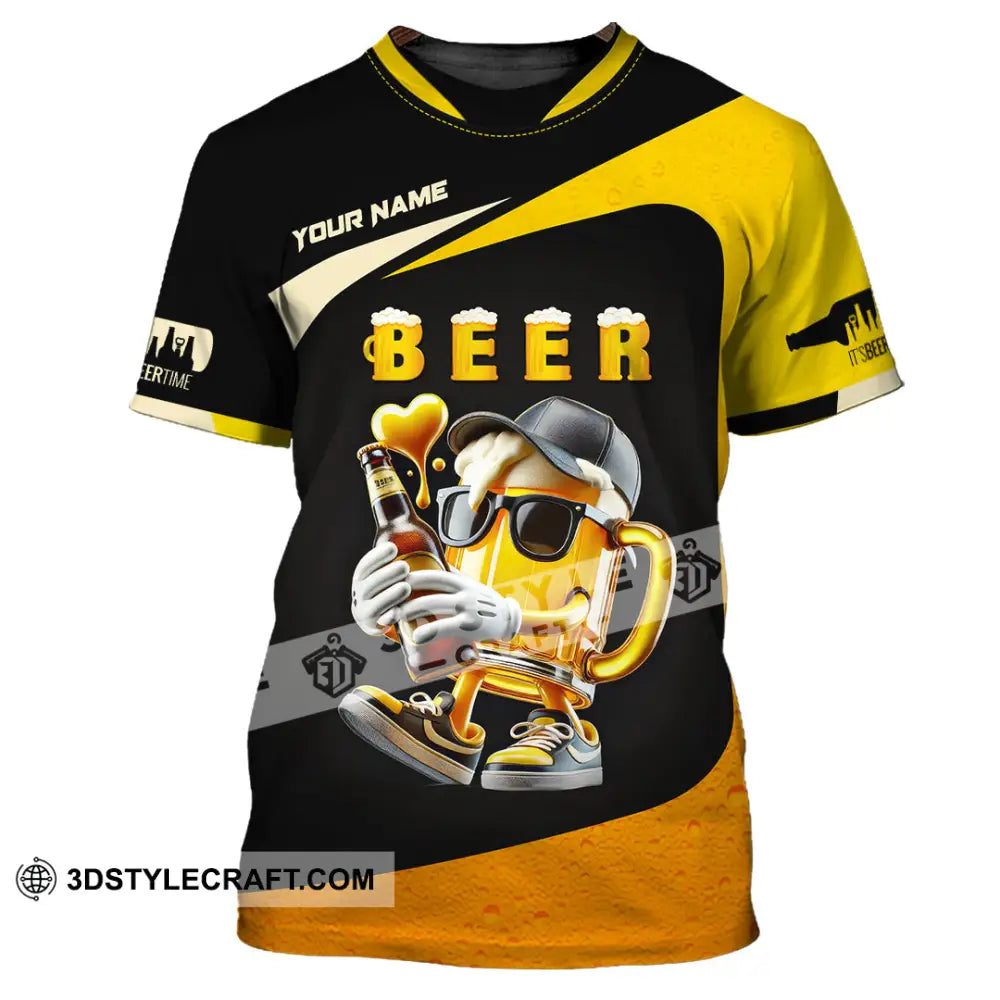 Unisex Shirt Custom Name Beer Polo Long Sleeve T-Shirt / S T-Shirt