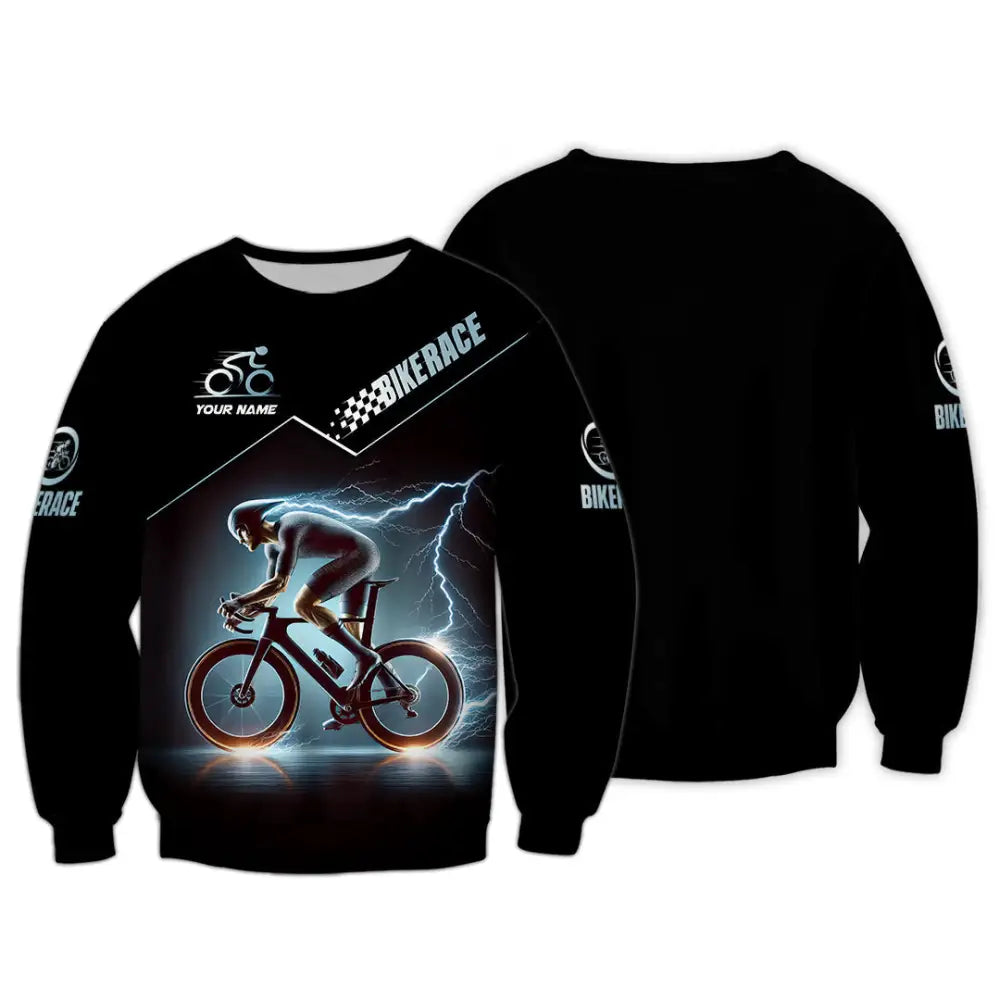 Unisex Shirt Custom Name Bike Race Polo Long Sleeve / S T-Shirt