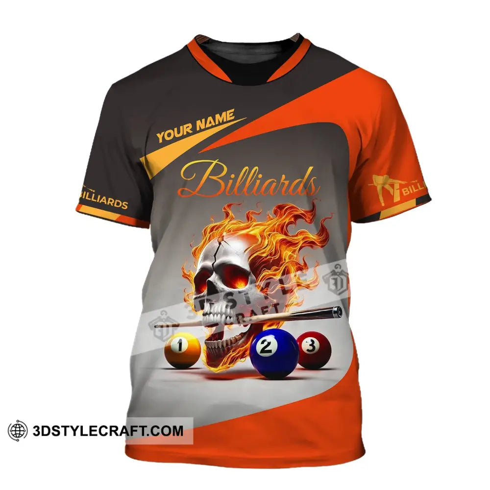 Unisex Shirt Custom Name Billiard Gift T-Shirt / S T-Shirt
