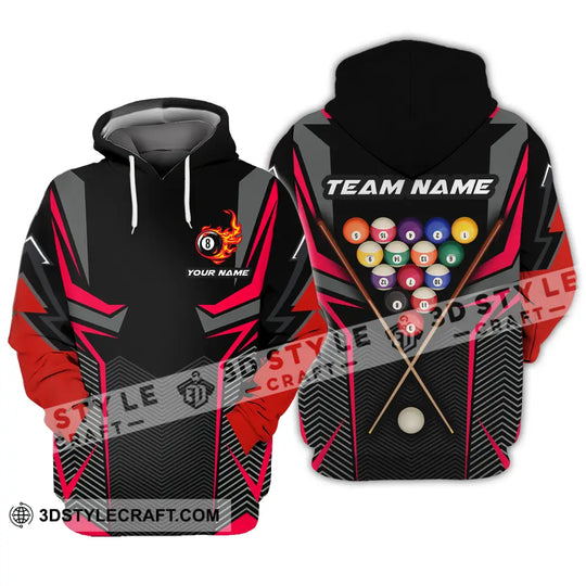 Unisex Shirt - Custom Name Shirt Billiards style option 4