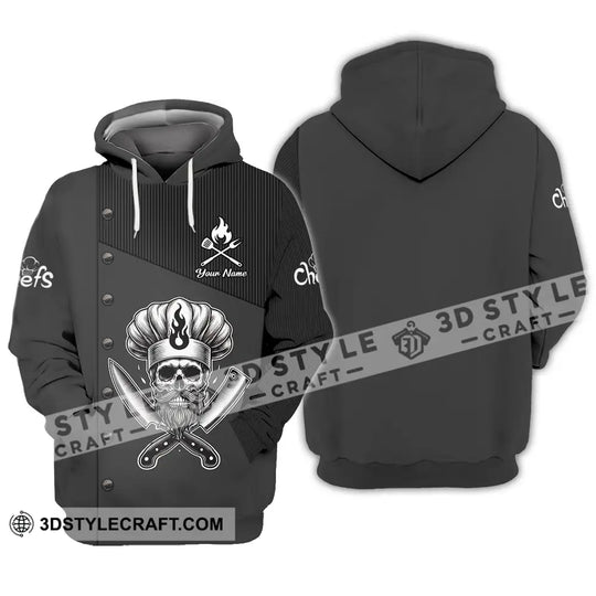 Unisex Shirt - Custom Name Black Chef Shirt style option 3