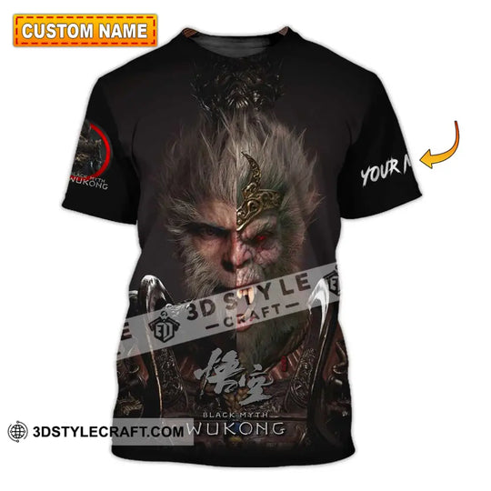 Unisex Shirt - Custom Name Black Myth Wukong Shirt Contrast style option 1