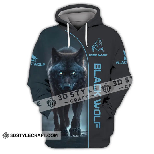 Unisex Shirt - Custom Name Shirt - Black Wolf Shirt - Black Wolf Name style option 3