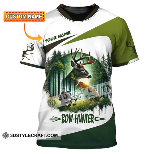 Unisex Shirt, Custom Name Bow Hunter Shirt, Hunter Hoodie Shirt Polo Long Sleeve Shirt style option 1
