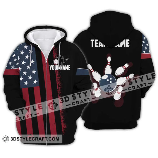 Unisex Shirt - Custom Name Bowling America Shirt style option 2