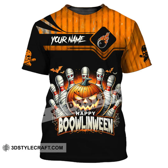 Unisex Shirt, Custom Name Bowling Halloween Shirt, Halloween Polo Long Sleeve Shirt, Halloween Gift style option 2