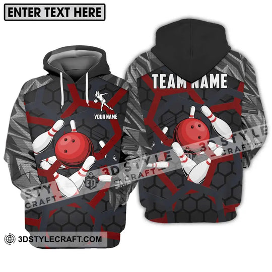 Unisex Shirt - Custom Name Bowling Lover Shirt, Red Ball style option 3