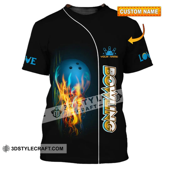 Unisex Shirt - Custom Name Shirt - Bowling Lover Shirt style option 1