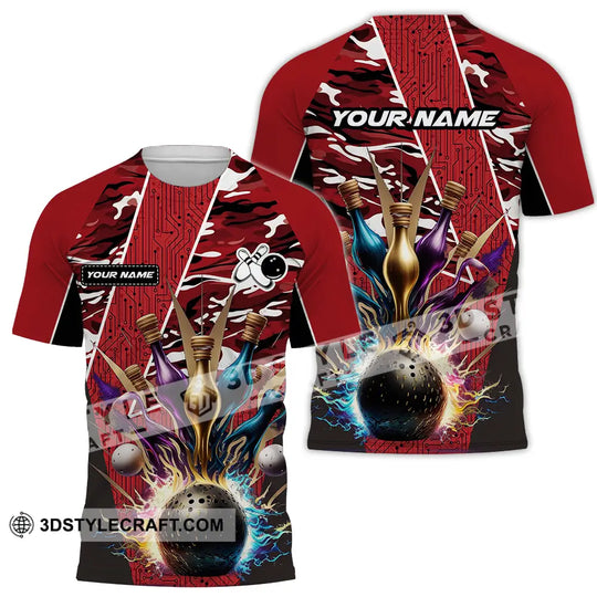 Unisex Shirt - Custom Name Shirt Bowling Player style option 2