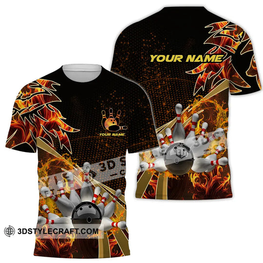 Unisex Shirt - Custom Name Shirt Bowling Player style option 2