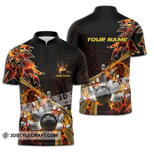 Unisex Shirt - Custom Name Shirt Bowling Player style option 3