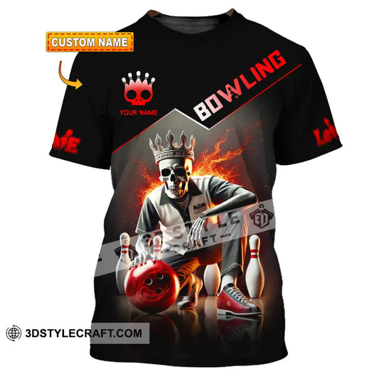 Unisex Shirt Custom Name Bowling Polo Long Sleeve T-Shirt