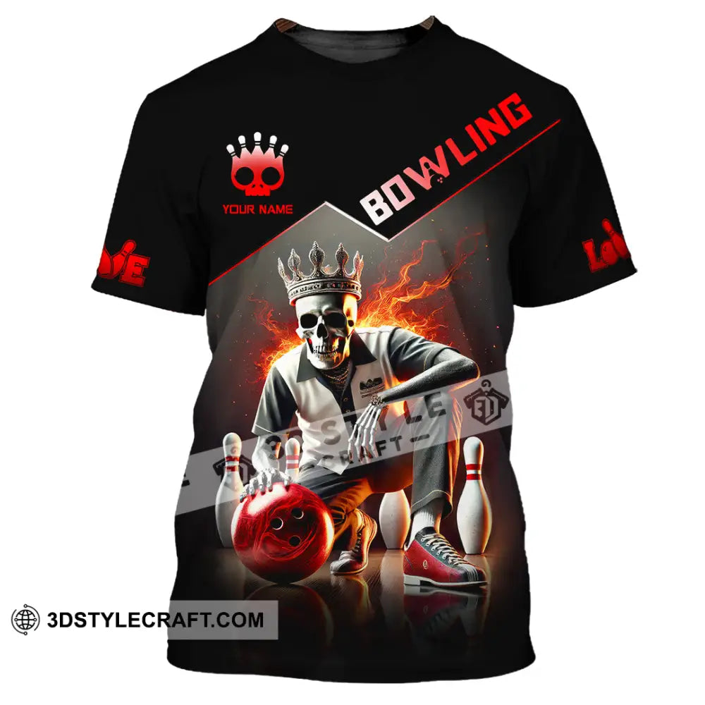 Unisex Shirt Custom Name Bowling Polo Long Sleeve T-Shirt / S T-Shirt