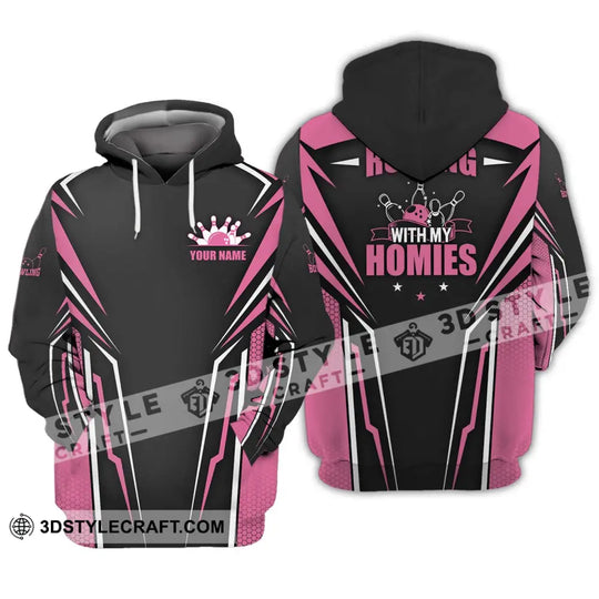 Unisex Shirt - Custom Name Shirt - Bowling Rolling With My Homies style option 3