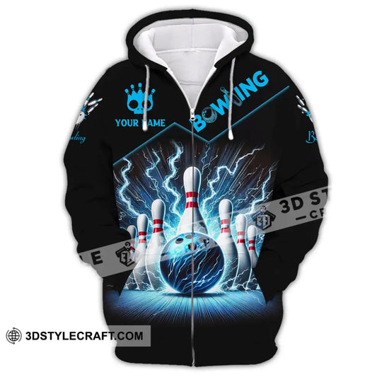 Unisex Shirt, Custom Name Bowling T-Shirt, Bowling Hoodie Long Sleeve Shirt, Bowling Team T-Shirt style option 3