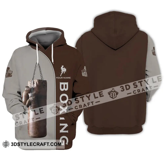 Unisex Shirt - Custom Name Boxing Shirt - Gift For Boxing Player, Retro Love Boxing Gloves style option 3