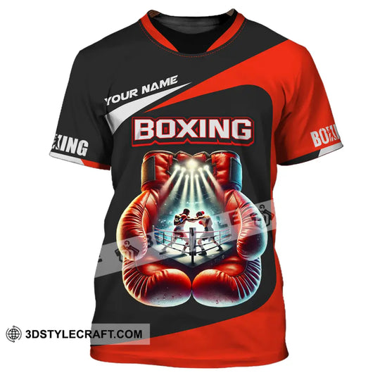Unisex Shirt - Custom Name Boxing Shirt, Boxing Gloves style option 2